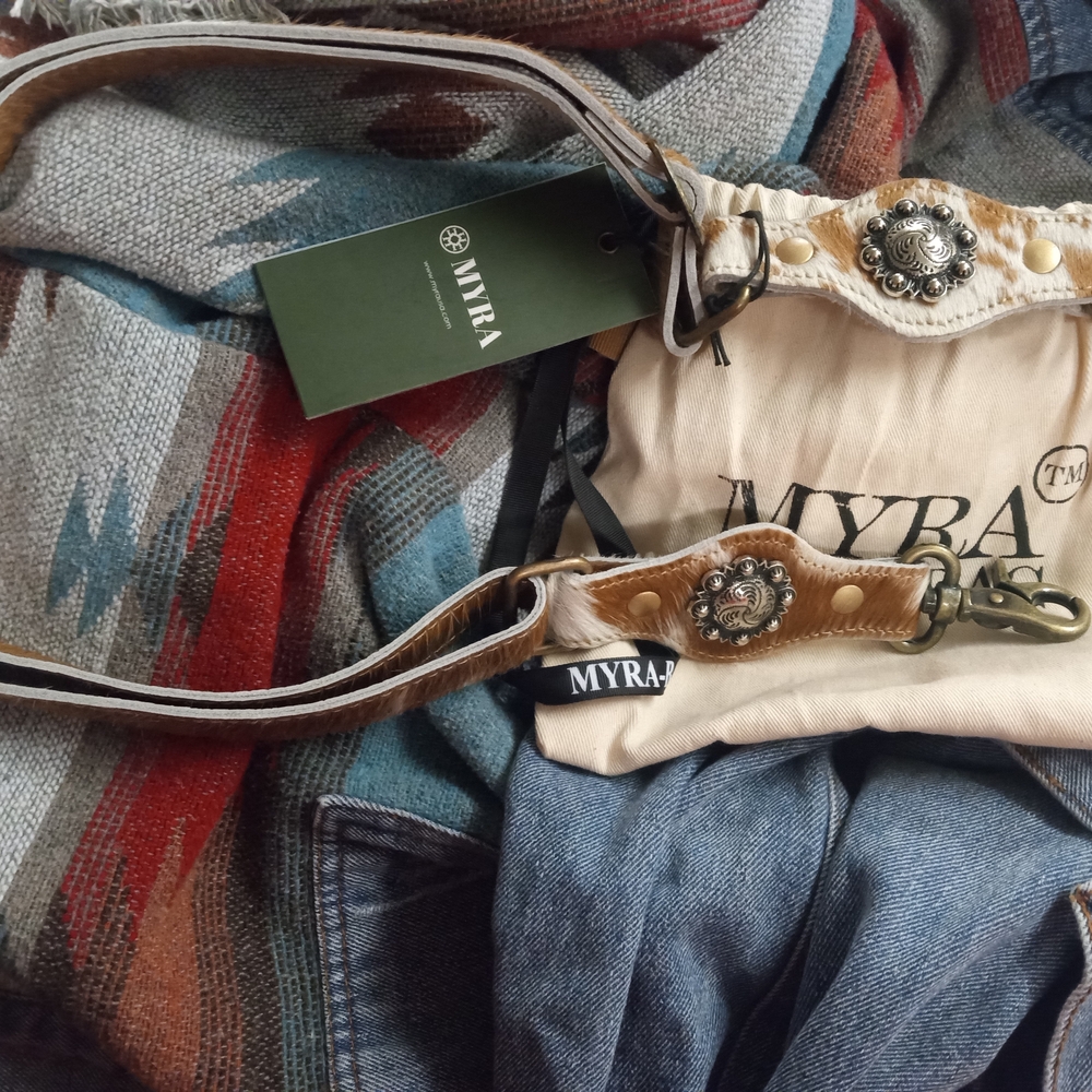 Myra Beige and Brown Crossbody Bag